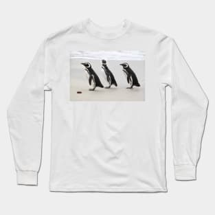 Magellanic Penguins on the Beach Long Sleeve T-Shirt